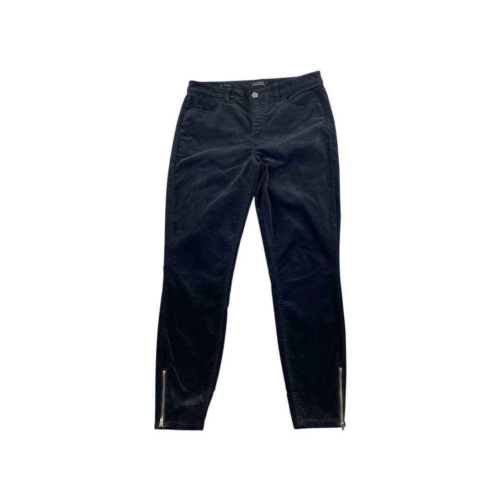 Talbots Black Corduroy Jeggings Ankle Zip High Rise Flawless Five‎ Pocket Size 8